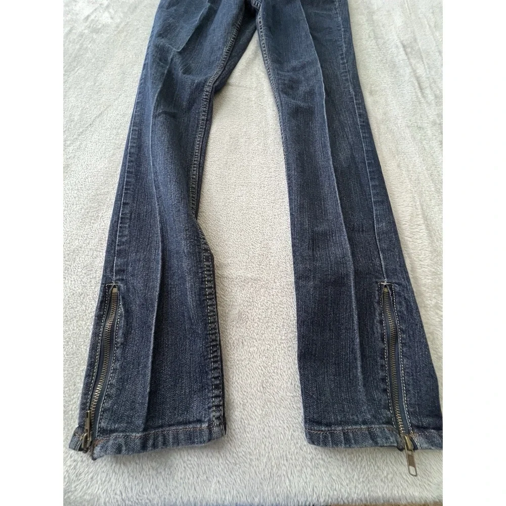 Rocawear Womens Jeans Size 13 Dark Wash Hannah Skinny Leg Ankle Zip Denim